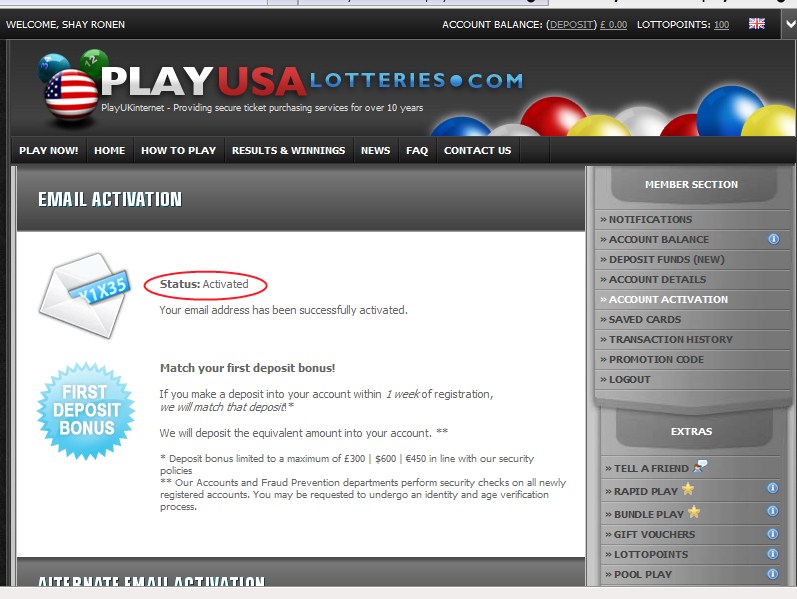 New player registration New player registration